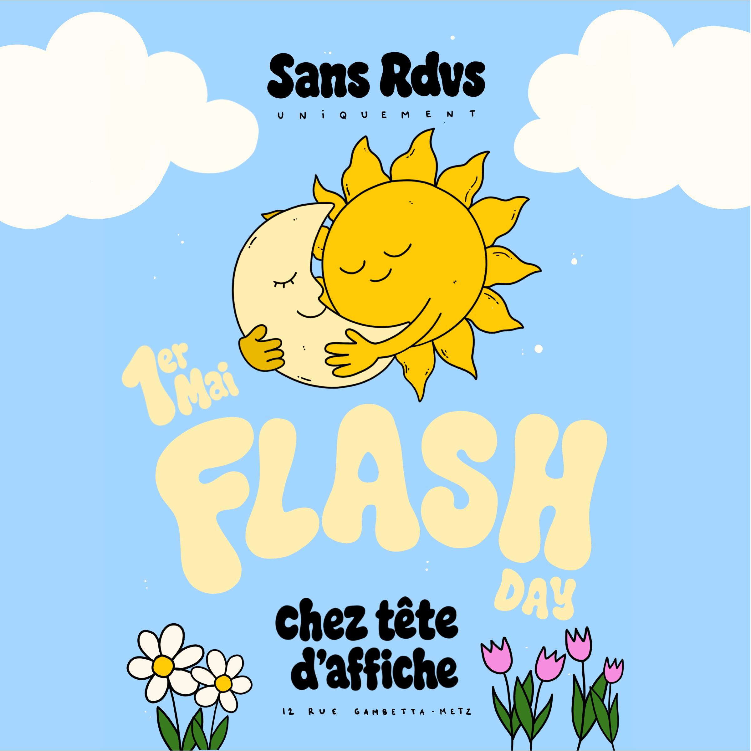 Affiche illustrée Flash Day Sans Rendez-vous