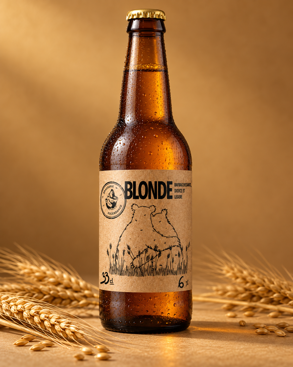 Bouteille de bière Blonde — Ascendance Brasserie