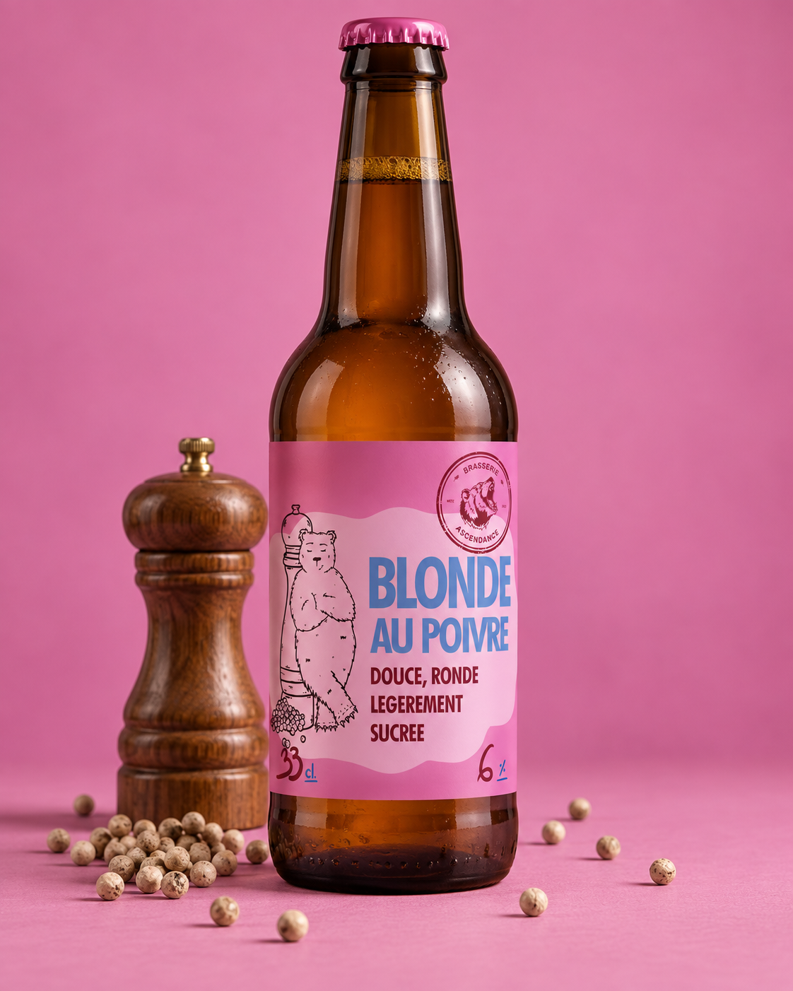 Bouteille de bière Blonde au poivre — Ascendance Brasserie