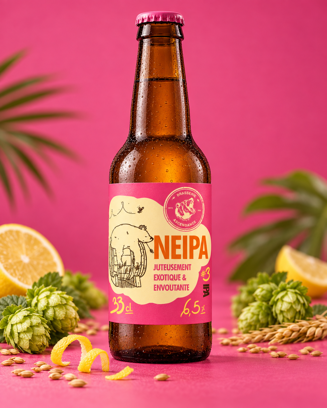 Bouteille de bière NEIPA — Ascendance Brasserie